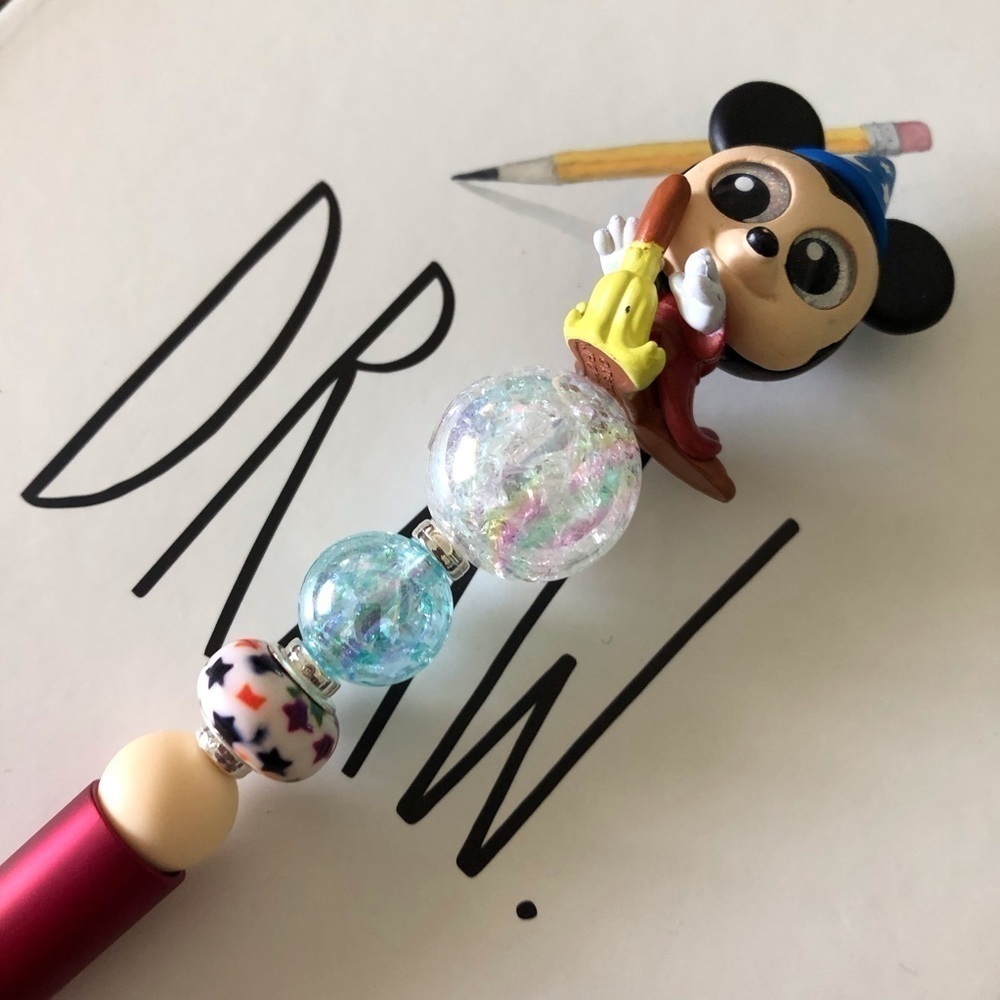 Disney Doorables: Fantasia: Sorcerer Mickey handmade beaded pen